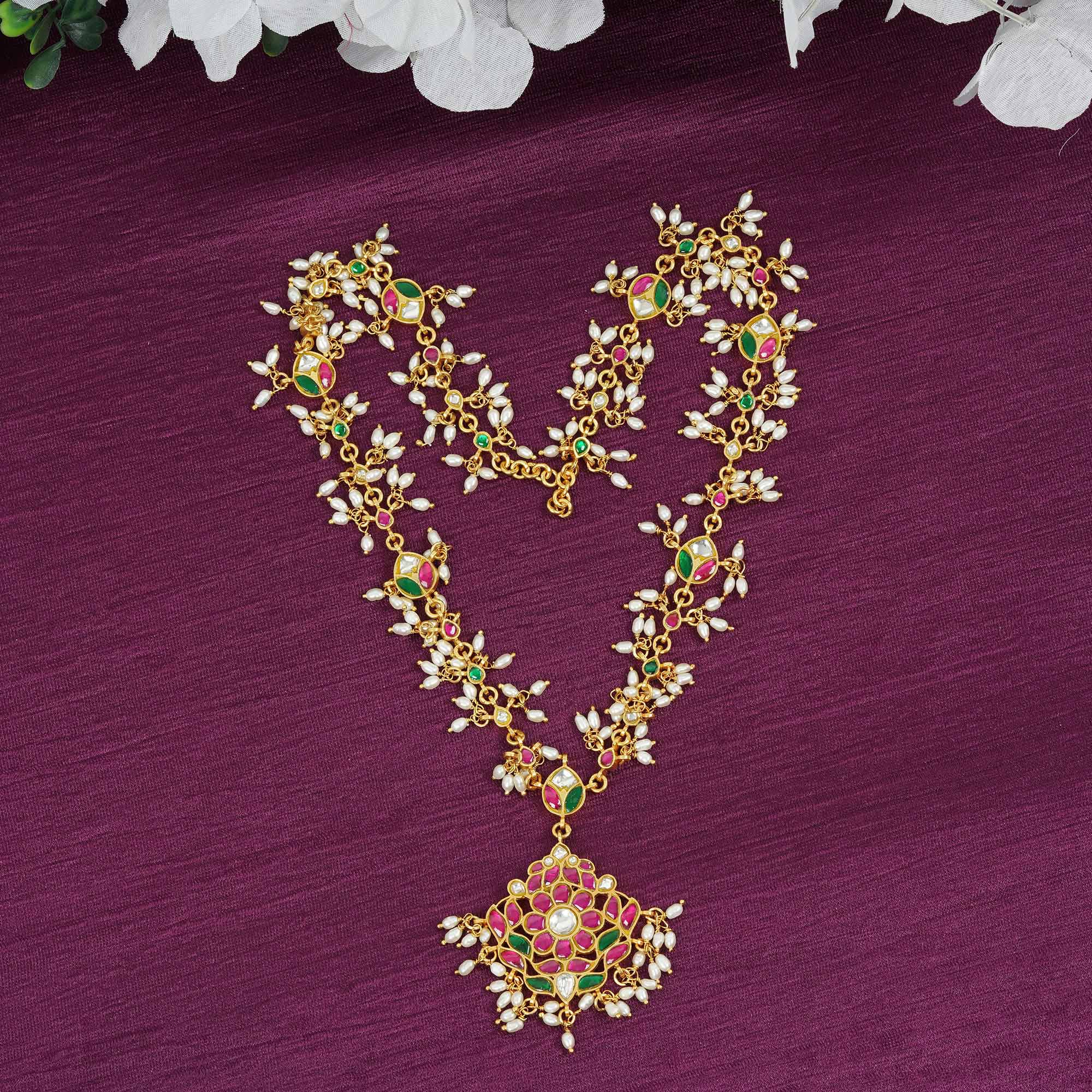 Kerela Style Green Mala Necklace
