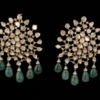 Golden Tone Dazzling Web Shaped Earrings