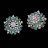 Round Shaped Earrings with Sparkling Stones
