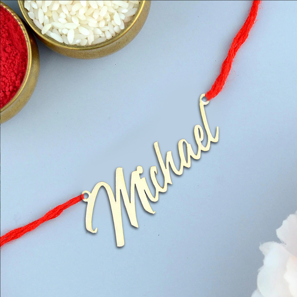 Silver Name Rakhi