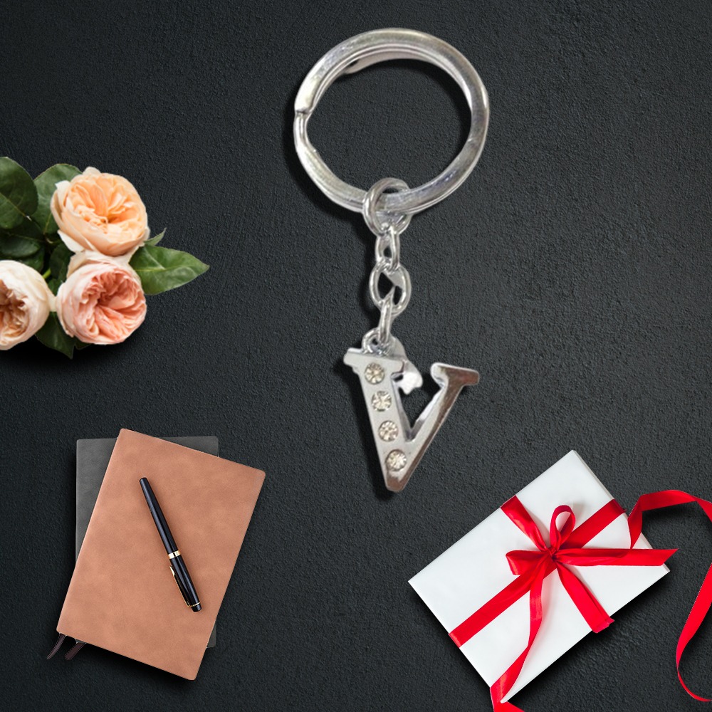 Corporate Silver Alphabets Keychain Gift with Book & Pen