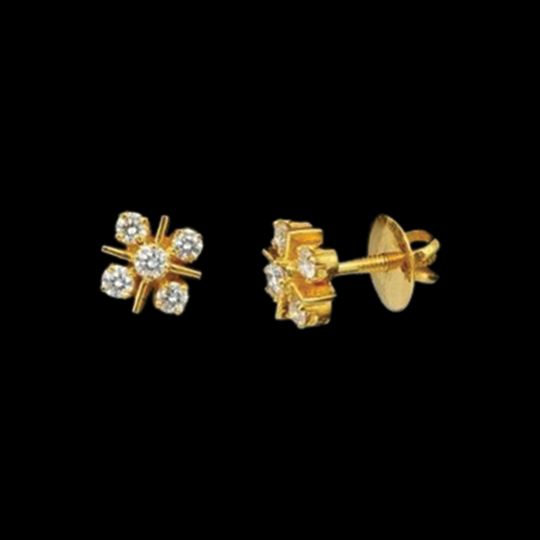 Simple Cross design Diamond Tops with Neat Stone Studded on all ends