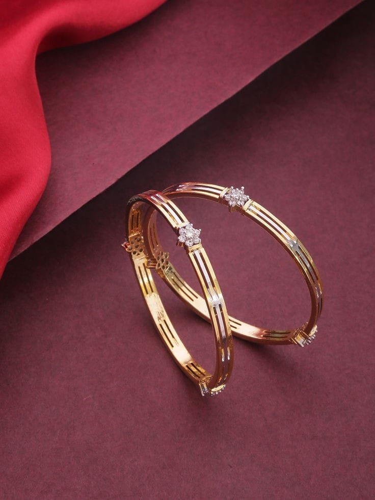 Matt Finish Diamond Bangles