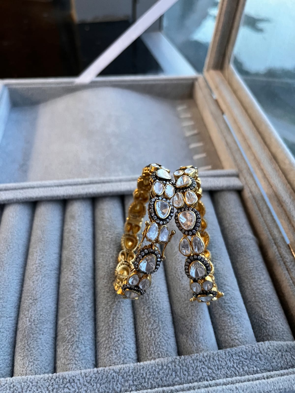 Elegant Radiant Moissanite Bangles