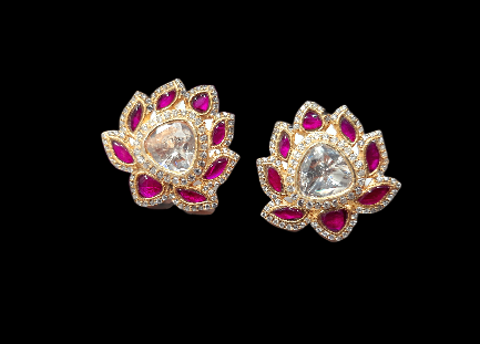 Stunning Look : Polki Earrings
