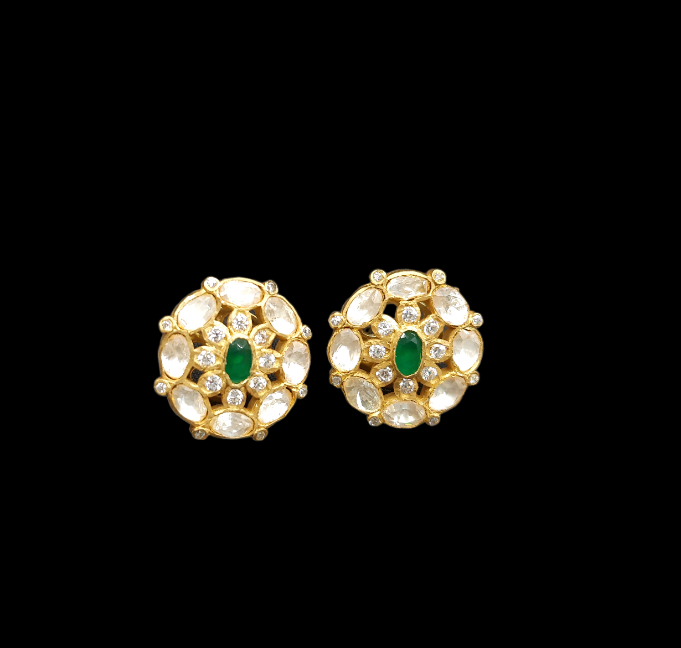 Traditional Charm Meets Modern Beauty in Polki Earrings