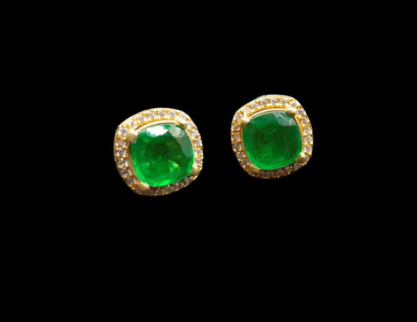 Emerald Gemstone Earrings