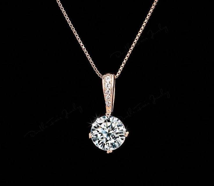 Round Solitaire Diamond Pendant