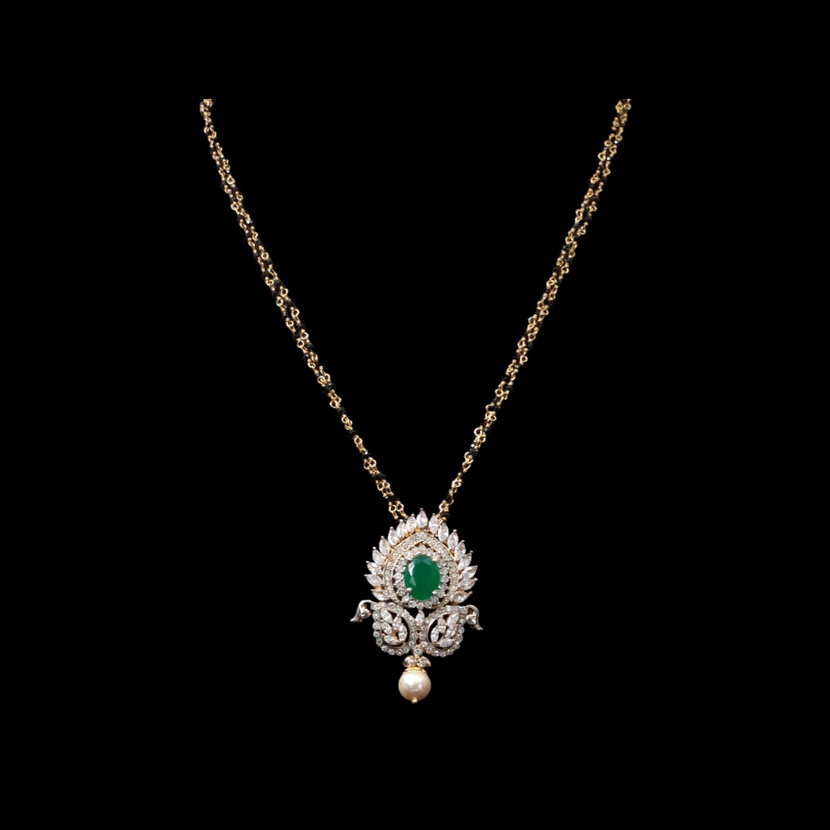 Intricate Black Beads Design