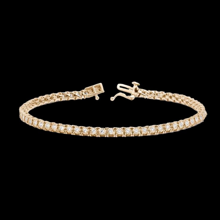 Timeless Elegance: The Classic  Round Diamond Of 2mm Solitaire Tennis Bracelet