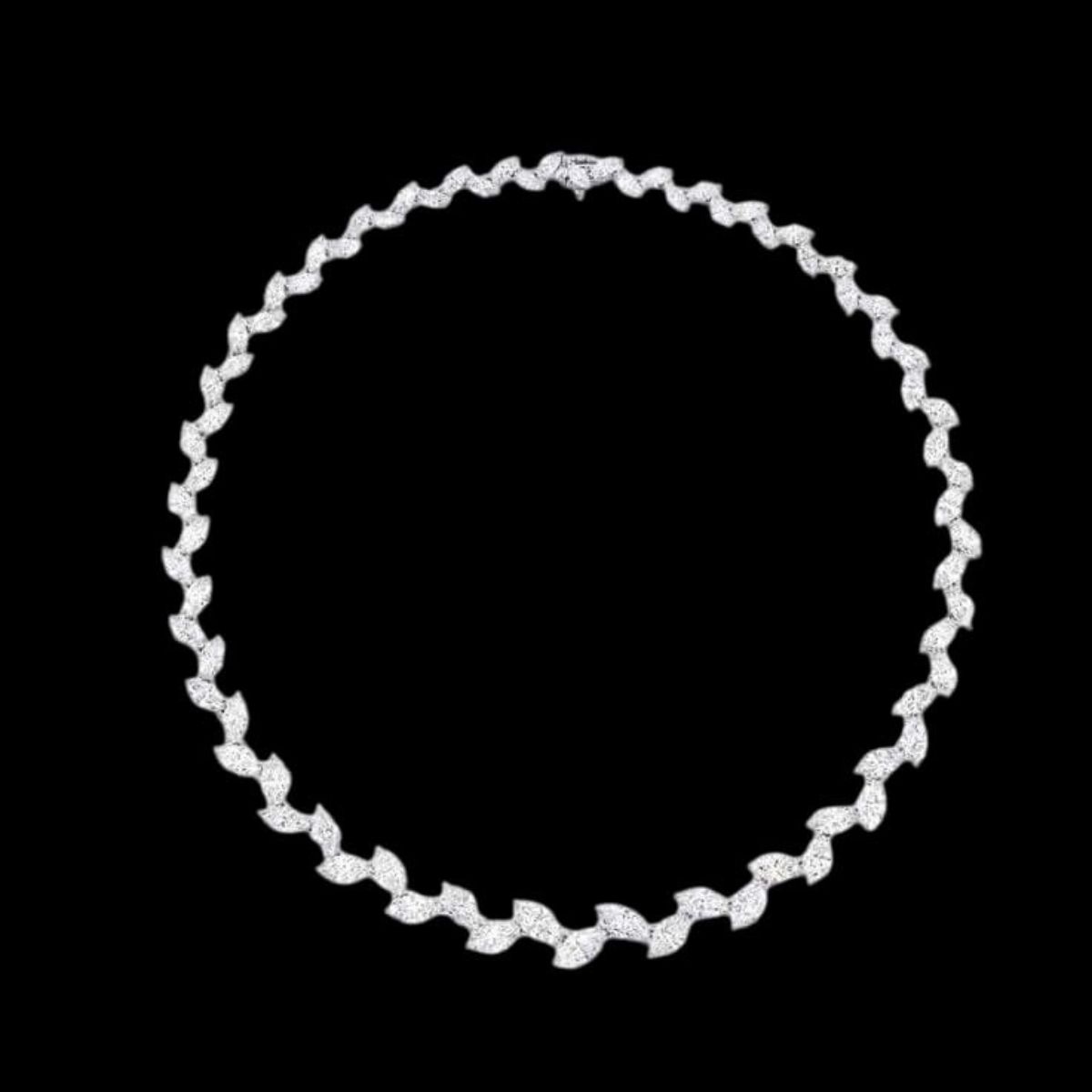 Celestial Streak Marquise Graded Cocktail Necklace